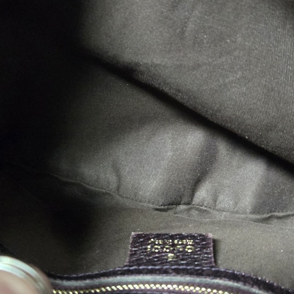 Gucci Soho Metallic Purple Leather Women's Shoulder/Crossbody Bag - Picture 10 of 12